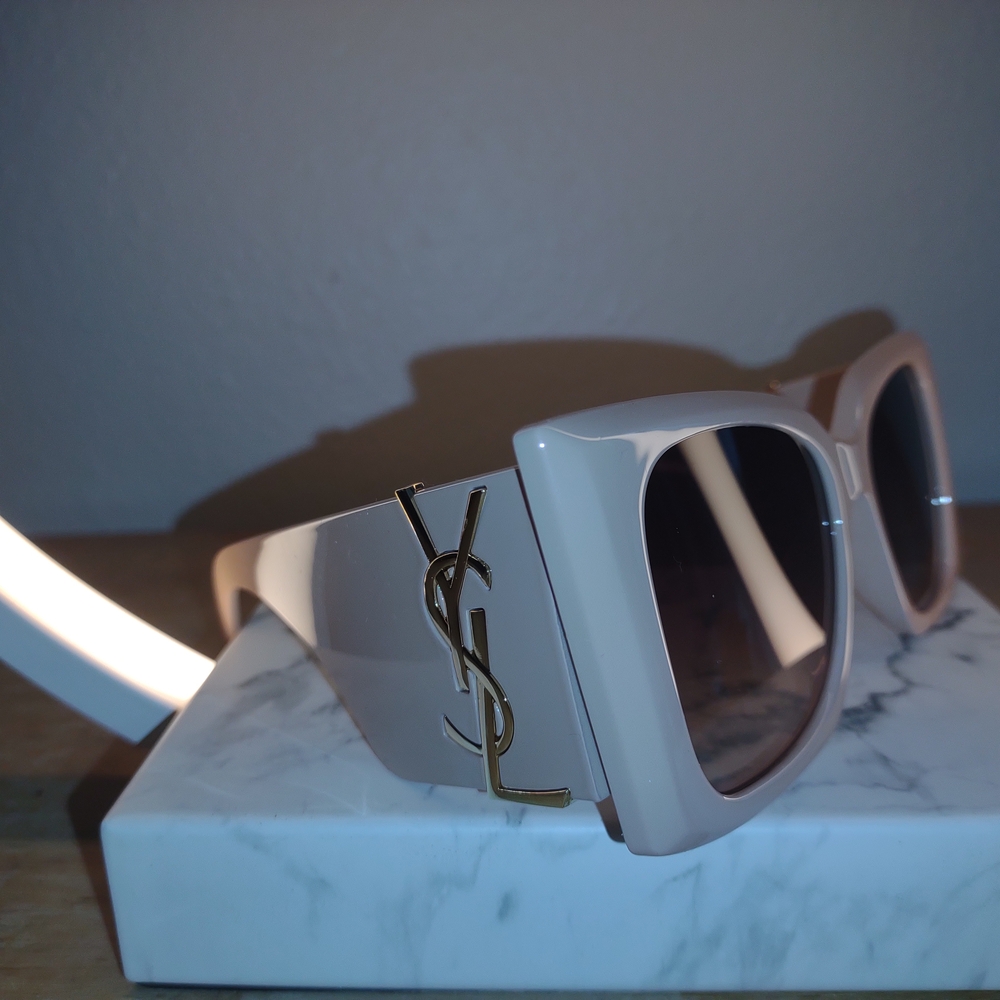 Yves Saint Laurent Sunglasses - Cream and Gold